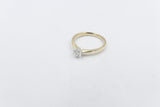 9ct Gold with White Gold Claws 0.37ct Solitaire Ring SYR8151
