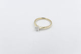 9ct Gold with White Gold Claws 0.37ct Solitaire Ring SYR8151