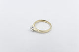 9ct Gold with White Gold Claws 0.37ct Solitaire Ring SYR8151