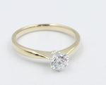 9ct Gold with White Gold Claws 0.53ct Solitaire Ring SYR2288