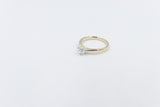 9ct Gold with White Gold Claws 0.53ct Solitaire Ring SYR2288