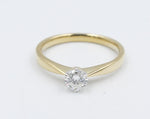 9ct Gold with White Gold Claws 0.43ct Solitaire Ring SYR8151