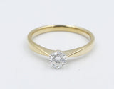 9ct Gold with White Gold Claws 0.43ct Solitaire Ring SYR8151