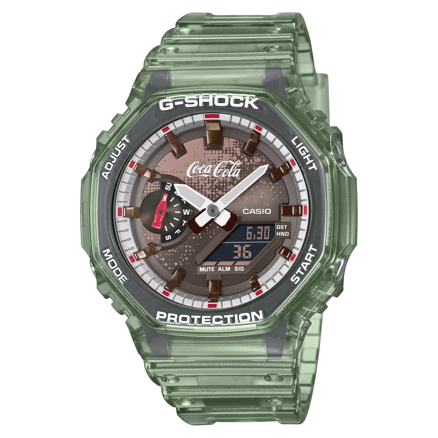 Coca-Cola collaboration model Gshock GA-2100CC-3A