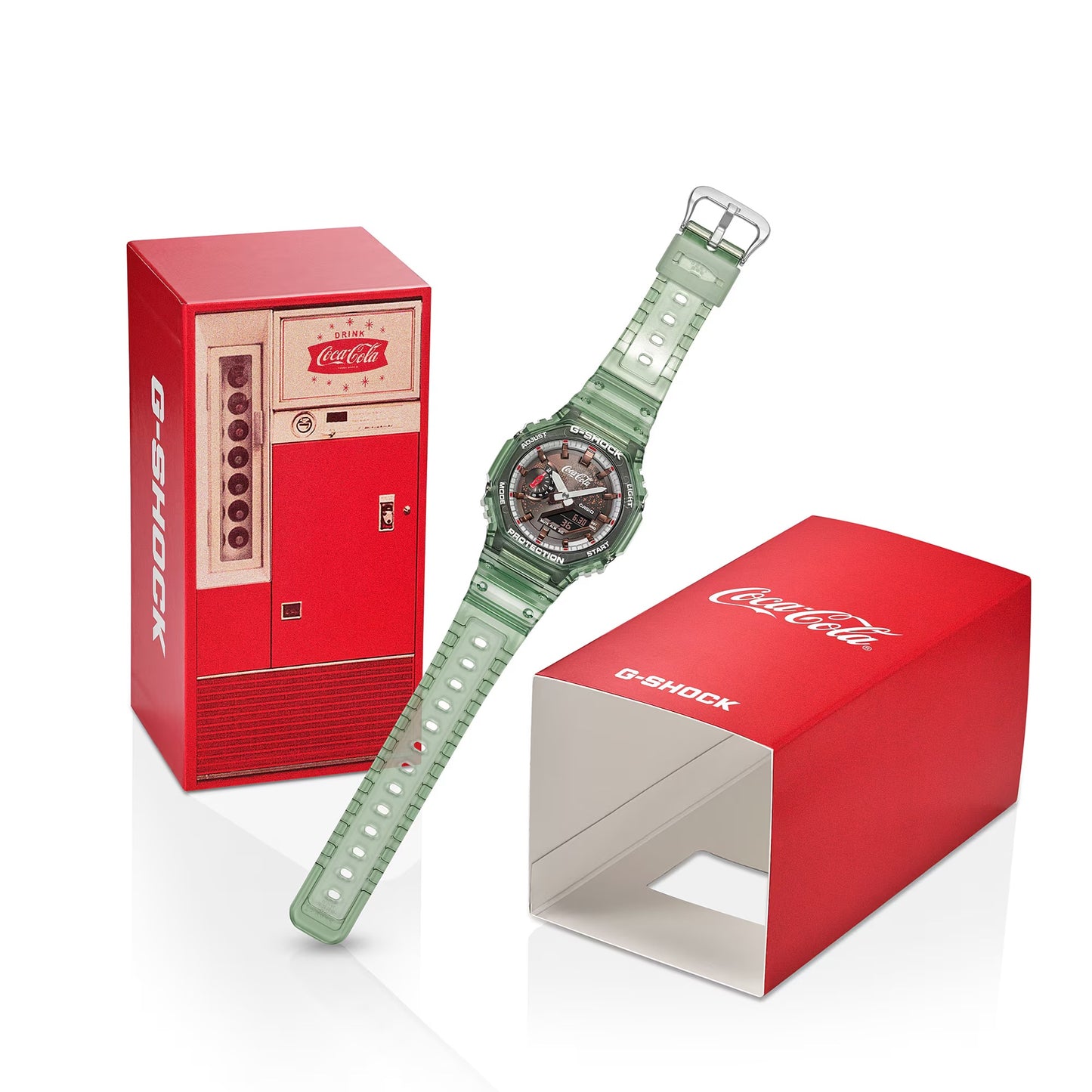 Coca-Cola collaboration model Gshock GA-2100CC-3A
