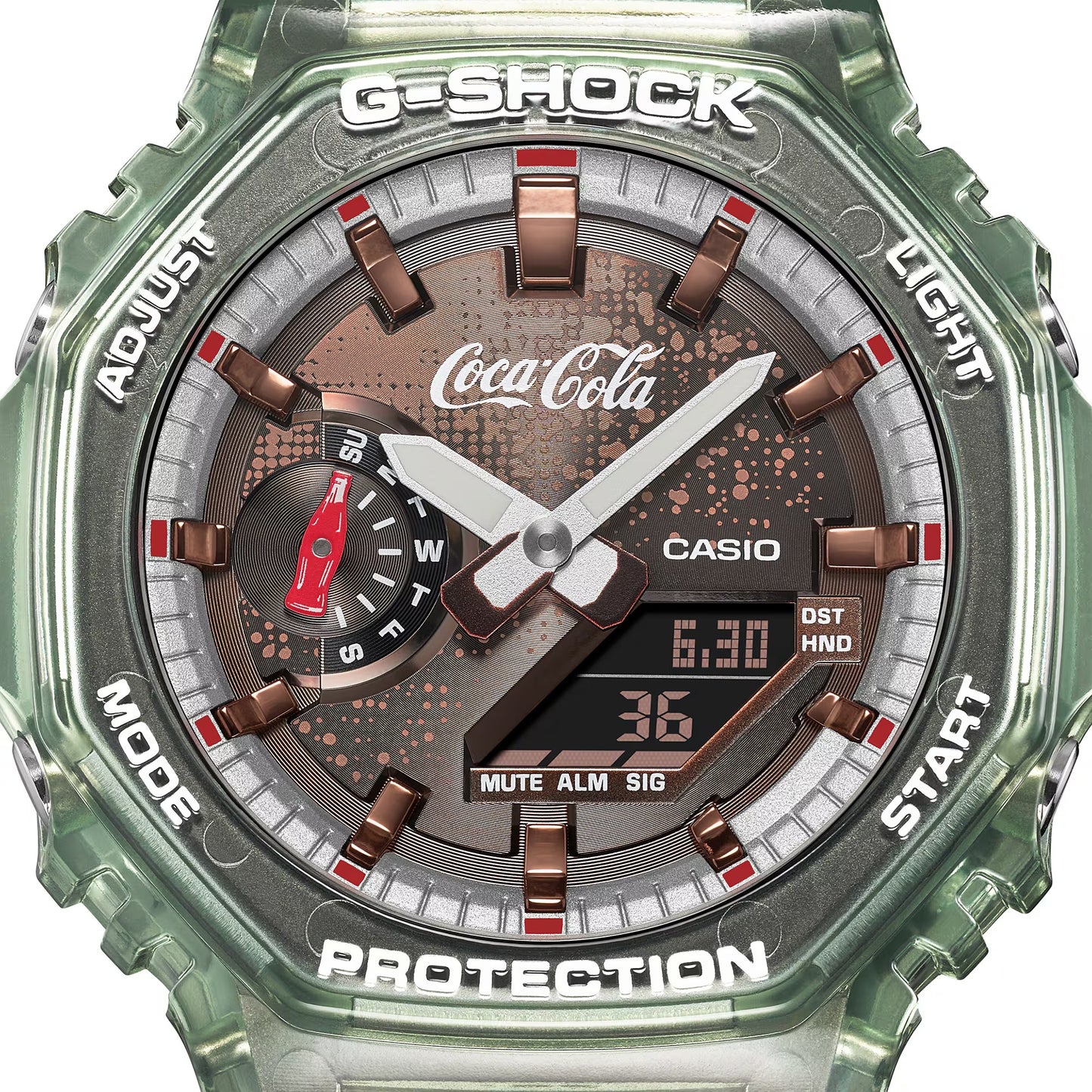 Coca-Cola collaboration model Gshock GA-2100CC-3A