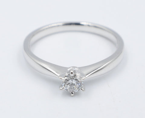 9ct White Gold 0.27ct Solitaire Ring SYR3602