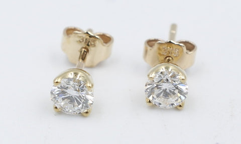 9ct Gold Set Lab Diamond Stud Earrings TDW 0.75ct SYE996