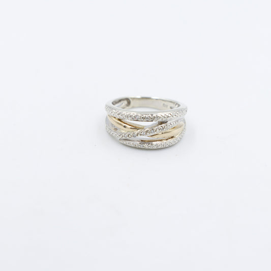 9ct Gold DIamond set Dress Ring RE1026