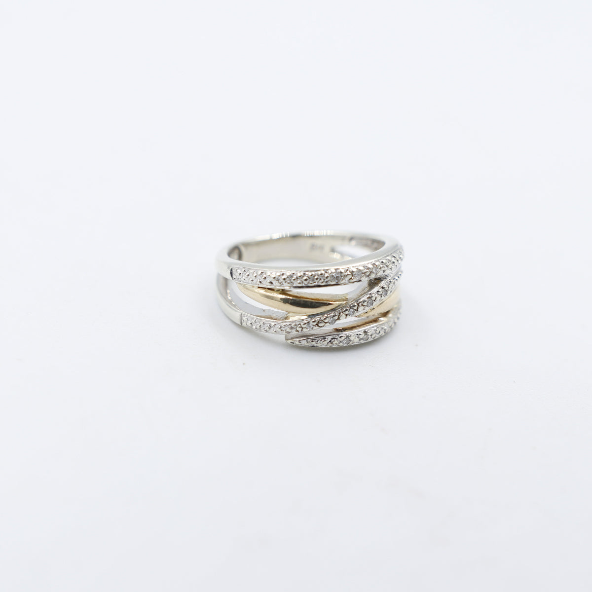 9ct Gold DIamond set Dress Ring RE1026