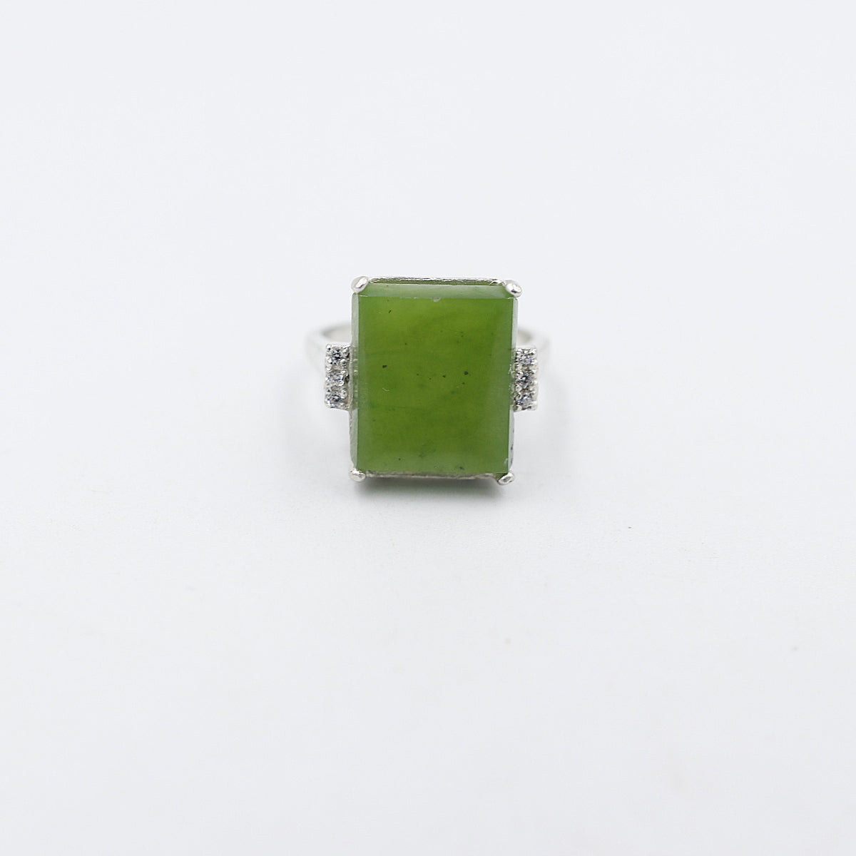Stg Silver Ring with Greenstone ALX487.13