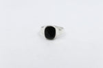 Stg Silver Ring with Onyx ring ALX139O