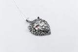Stg Silver Lions Head Pendent IRP02