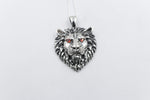 Stg Silver Lions Head Pendent IRP02