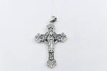 Stg Silver Heavy Cross with Amethyst