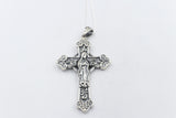 Stg Silver Heavy Cross with Amethyst