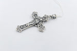 Stg Silver Heavy Cross with Amethyst
