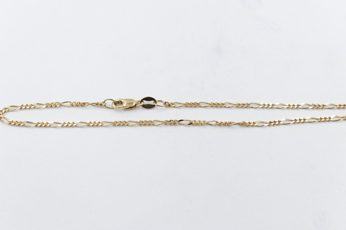 9ct Gold 3:1 figaro Link Anklet FIG31A