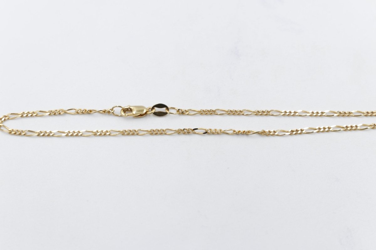 9ct Gold 3:1 figaro Link Anklet FIG31A