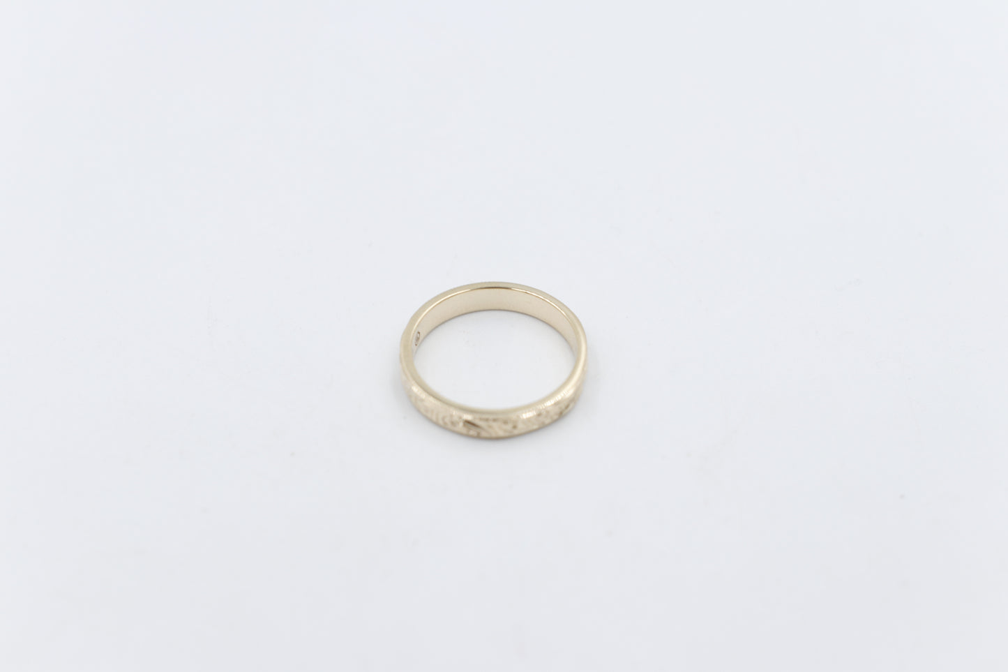9ct Gold Antique Wedding Band J1003 3.5mm
