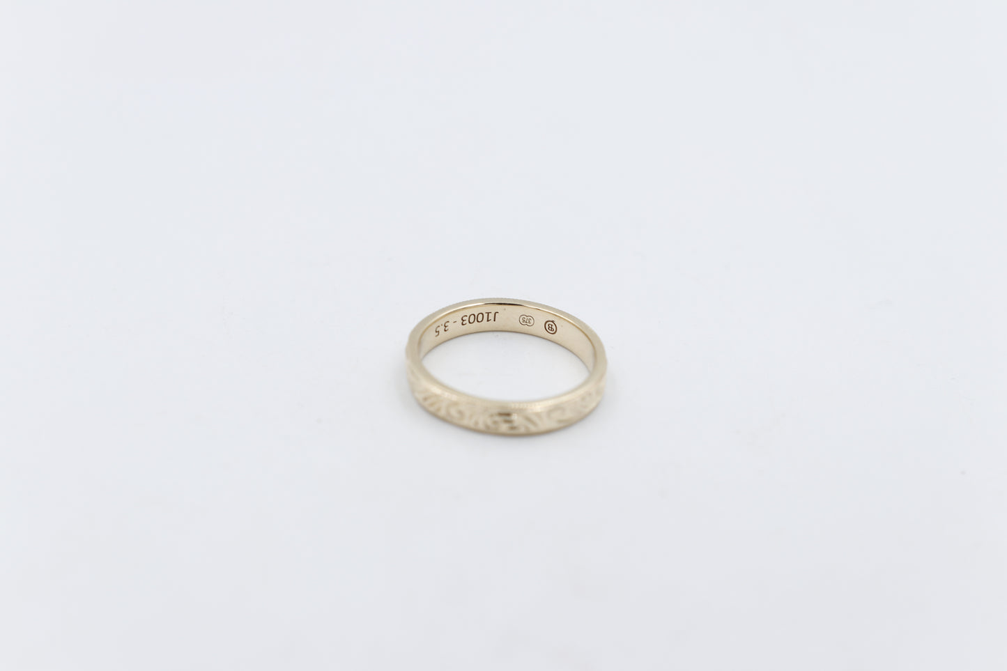 9ct Gold Antique Wedding Band J1003 3.5mm