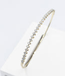 10K Gold Lab Diamond set Flex Bangle with clasp 0.80ct