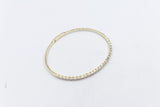 10K Gold Lab Diamond set Flex Bangle with clasp 0.80ct