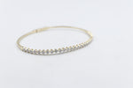 10K Gold Lab Diamond set Flex Bangle with clasp 0.80ct