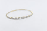10K Gold Lab Diamond set Flex Bangle with clasp 0.80ct