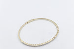 10K Gold Lab Diamond set Flex Bangle with clasp 0.80ct