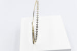 10K Gold Lab Diamond set Flex Bangle with clasp 0.80ct