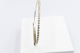 10K Gold Lab Diamond set Flex Bangle with clasp 0.80ct