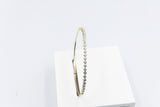10K Gold Lab Diamond set Flex Bangle with clasp 0.80ct