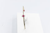 10K Gold Ruby & Diamond set Flex Bangle with 0.55ct ruby