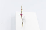10K Gold Ruby & Diamond set Flex Bangle with 0.55ct ruby