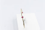 10K Gold Ruby & Diamond set Flex Bangle with 0.55ct ruby
