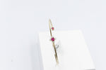 10K Gold Ruby & Diamond set Flex Bangle with 0.55ct ruby
