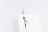 10K Gold Ruby & Diamond set Flex Bangle with 0.55ct ruby