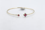10K Gold Ruby & Diamond set Flex Bangle with 0.55ct ruby