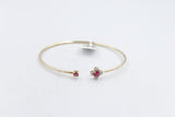10K Gold Ruby & Diamond set Flex Bangle with 0.55ct ruby