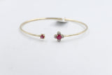 10K Gold Ruby & Diamond set Flex Bangle with 0.55ct ruby