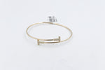 10K Gold Diamond set Flex Bangle with TDW 0.20ct