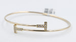 10K Gold Diamond set Flex Bangle with TDW 0.20ct