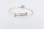 10K Gold Diamond set Flex Bangle with TDW 0.20ct