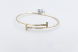 10K Gold Diamond set Flex Bangle with TDW 0.20ct