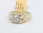 10ct Yellow Gold Lab Grown Diamond Mens Ring TDW 1ct
