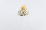 10ct Yellow Gold Lab Grown Diamond Mens Ring TDW 1ct