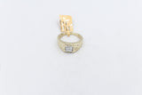 10ct Yellow Gold Lab Grown Diamond Mens Ring TDW 1ct