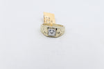 10ct Yellow Gold Lab Grown Diamond Mens Ring TDW 1ct