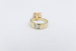 10ct Yellow Gold Lab Grown Radiant Cut Diamond Mens Ring TDW 1ct